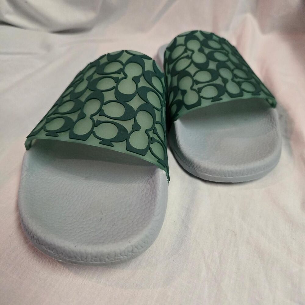 Coach Women's Green Slides